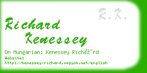 richard kenessey business card